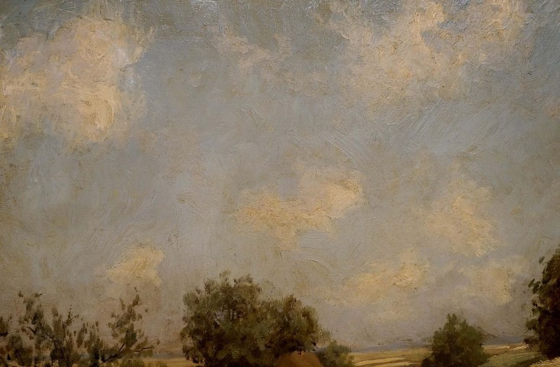 Oil painting Farm road H. Paul-Leba - 3