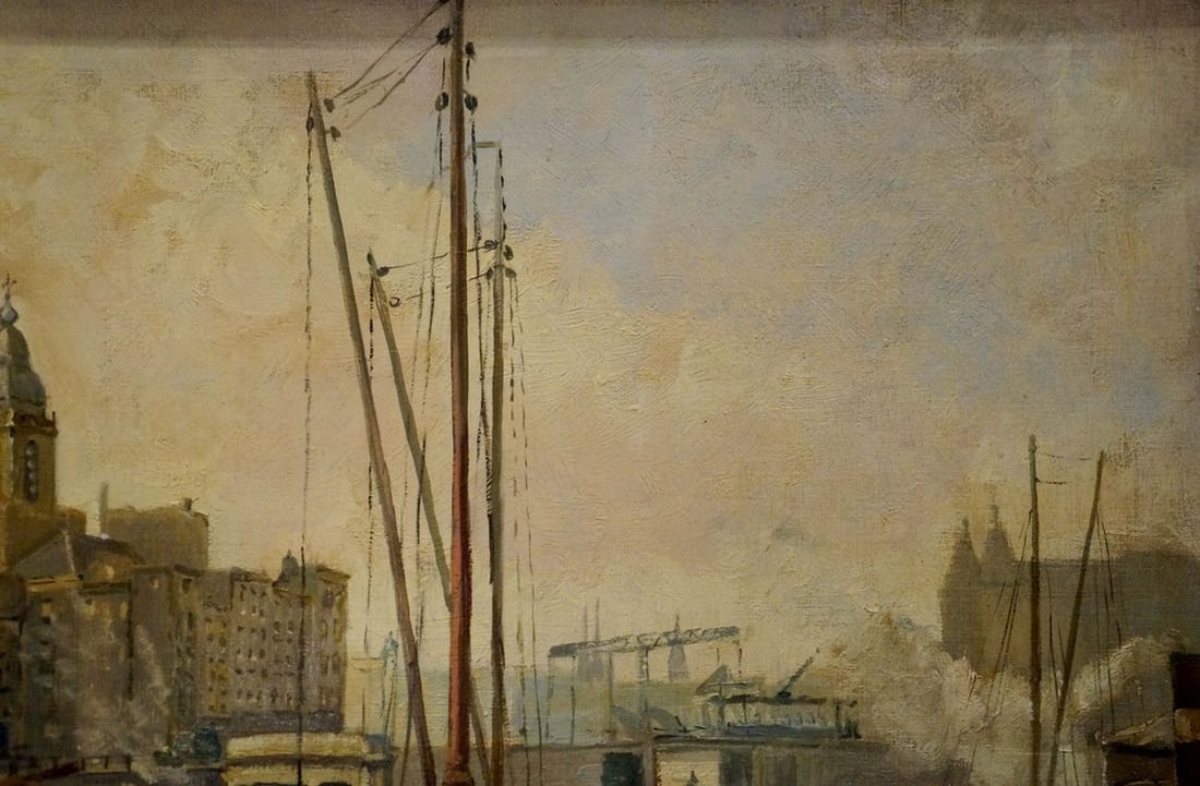 Oil painting City life landscape - 4