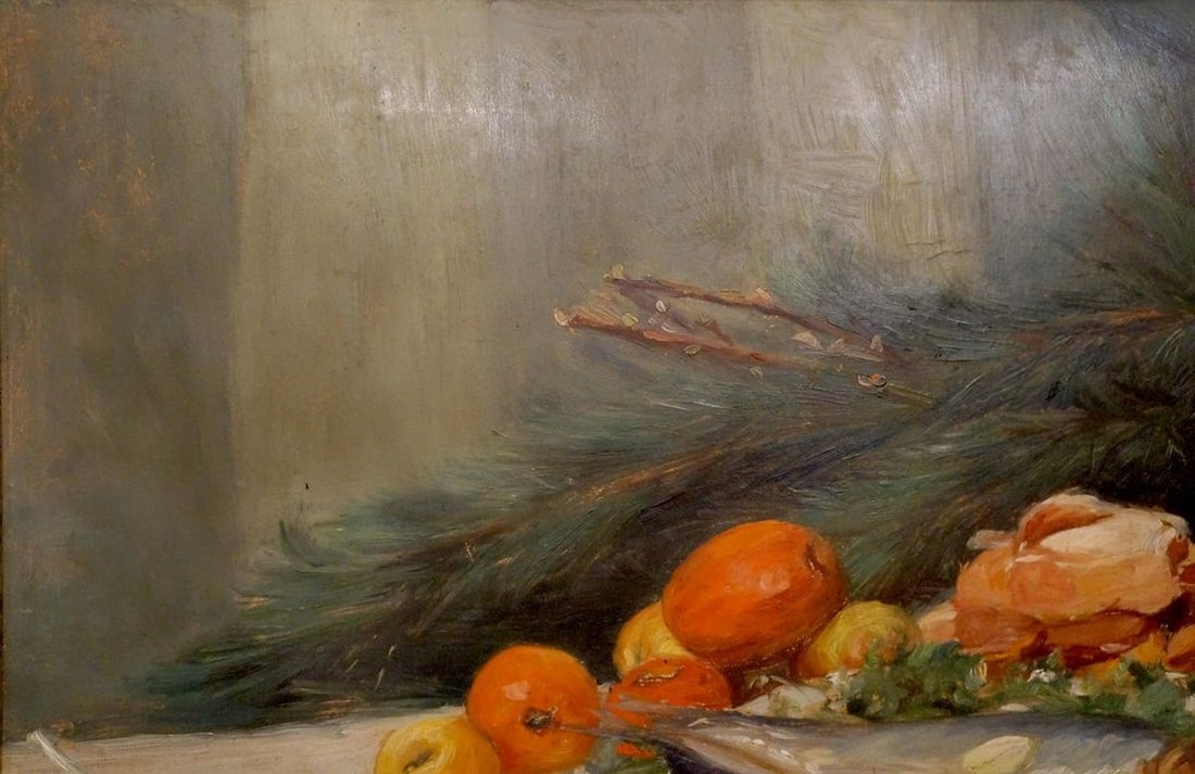 Oil painting Food on the table Michebou A. - 3