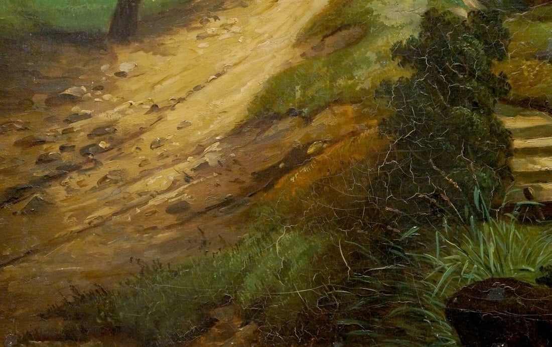 Oil painting Water Mill George Behrens - 2
