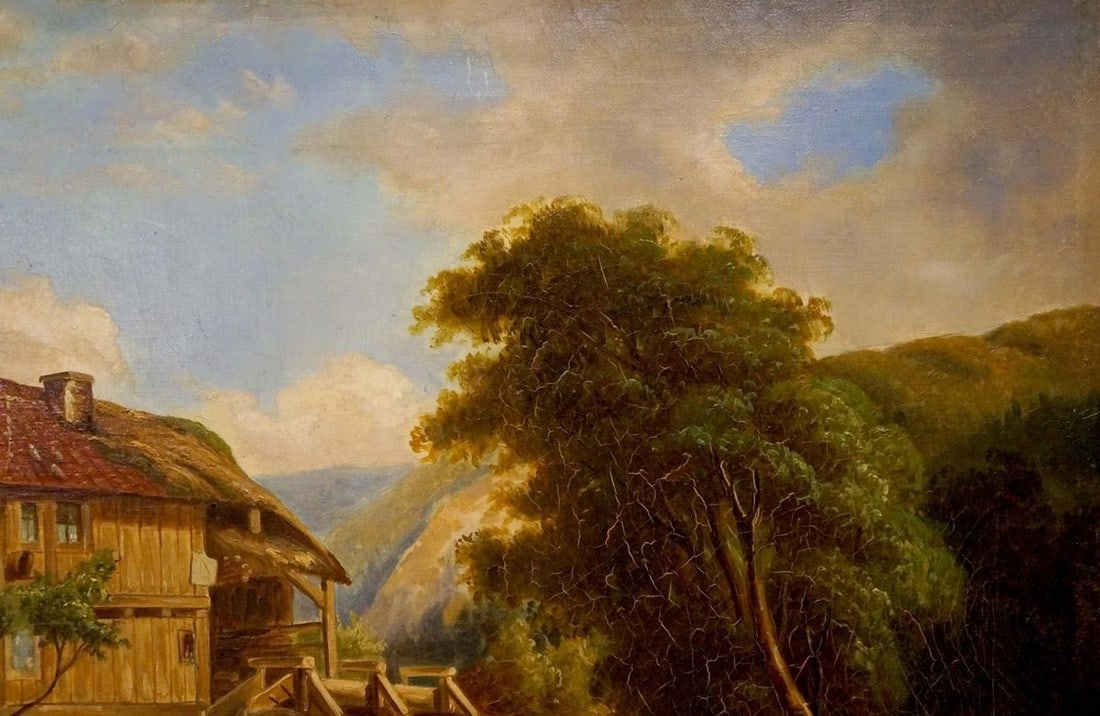 Oil painting Water Mill George Behrens - 4