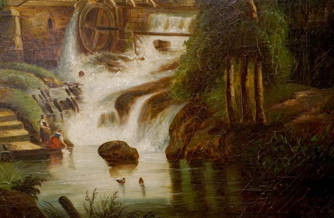 Oil painting Water Mill George Behrens - 5
