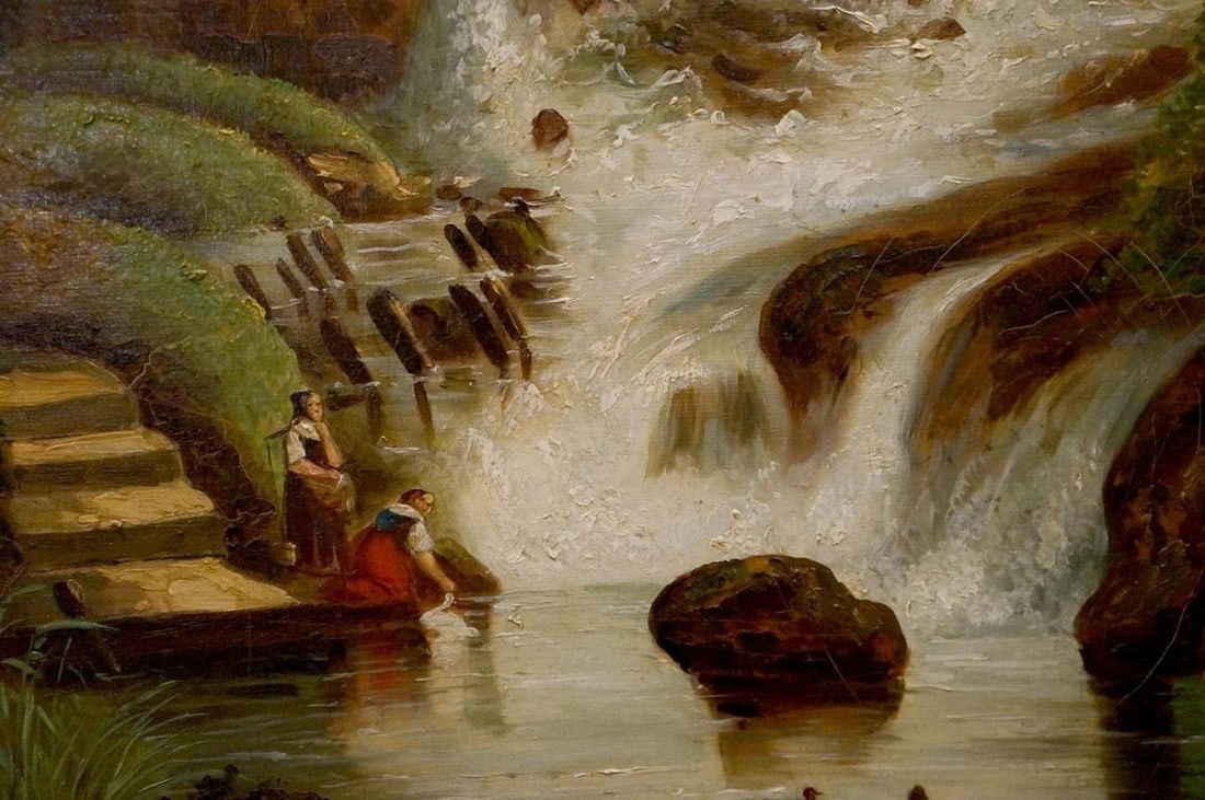 Oil painting Water Mill George Behrens - 6