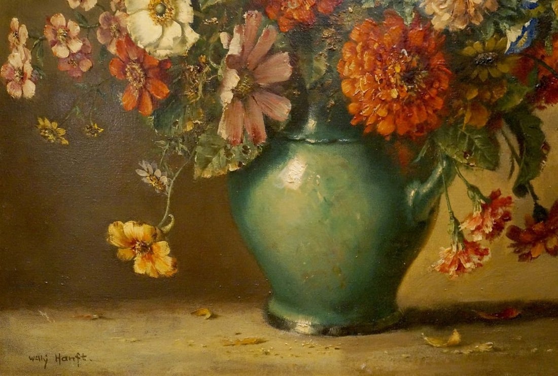 Oil painting Autumn flowers - 2