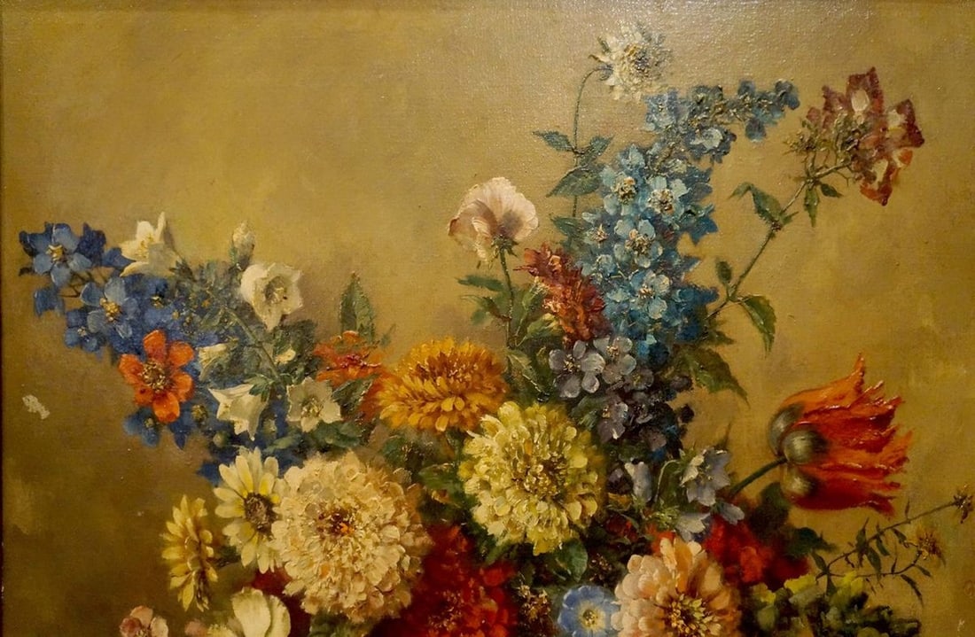 Oil painting Autumn flowers - 4