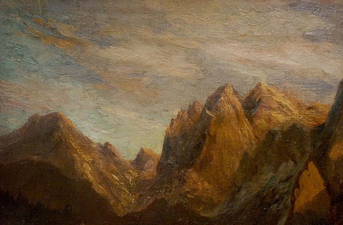Oil painting Mountain landscape - 3