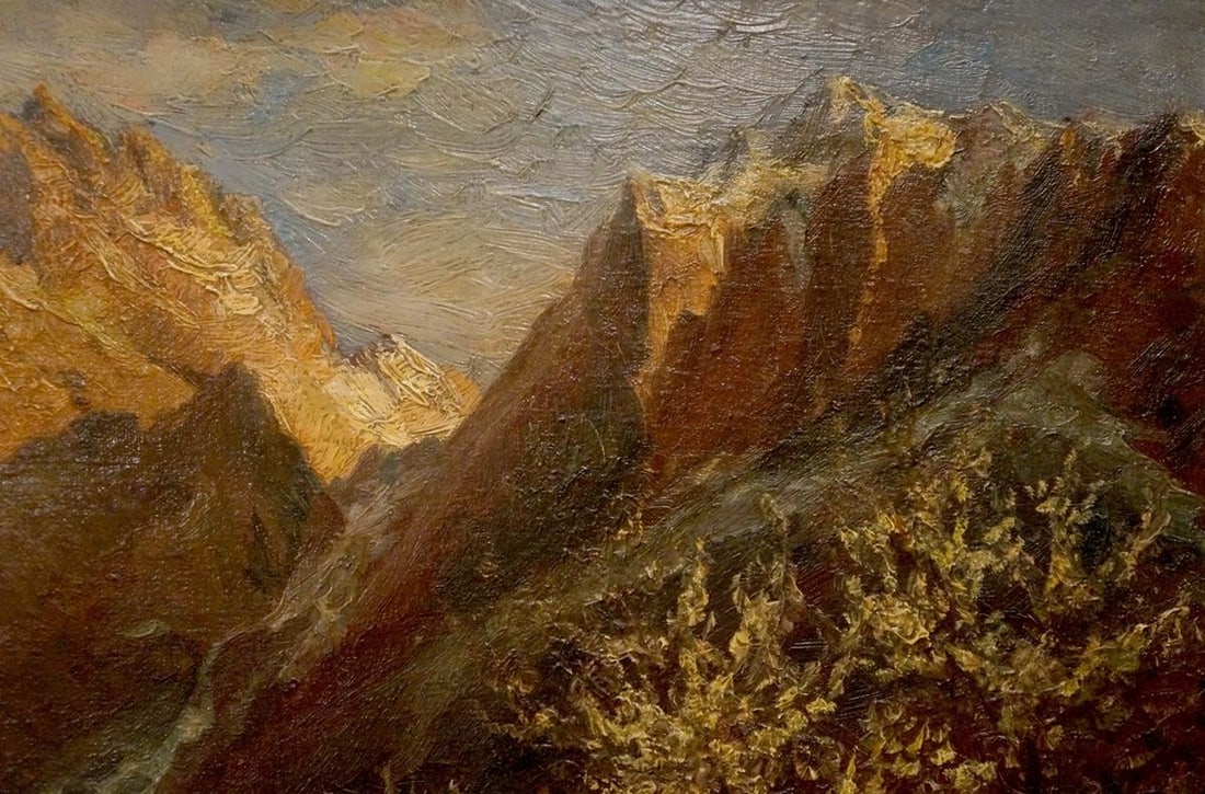 Oil painting Mountain landscape - 4