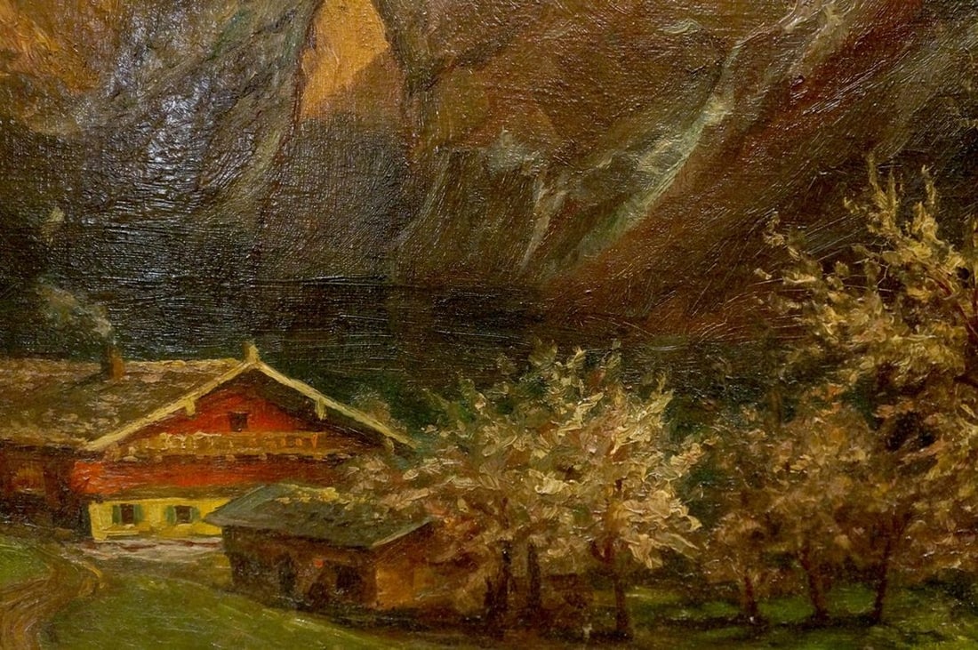 Oil painting Mountain landscape - 6