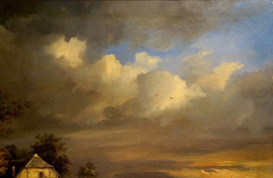 Oil painting House by the shore - 4