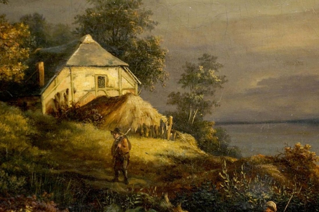 Oil painting House by the shore - 6