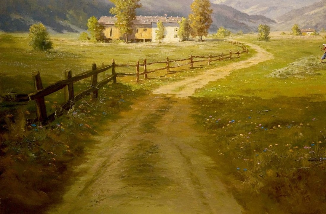 Oil painting Estate road Thomas J.H. - 2