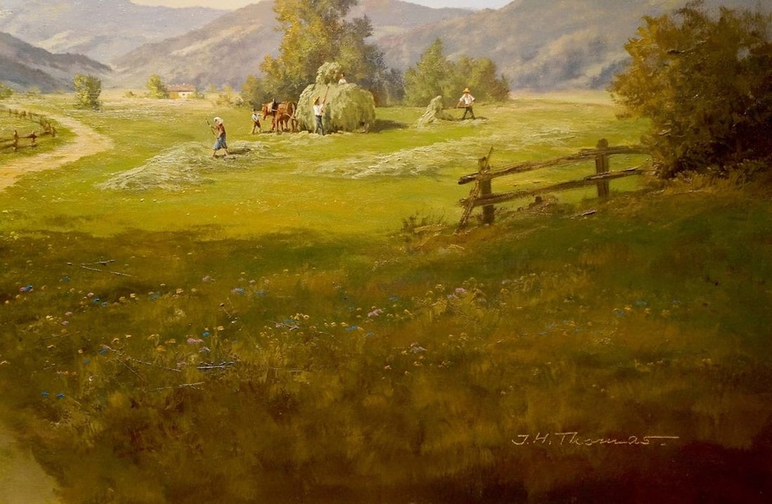 Oil painting Estate road Thomas J.H. - 5