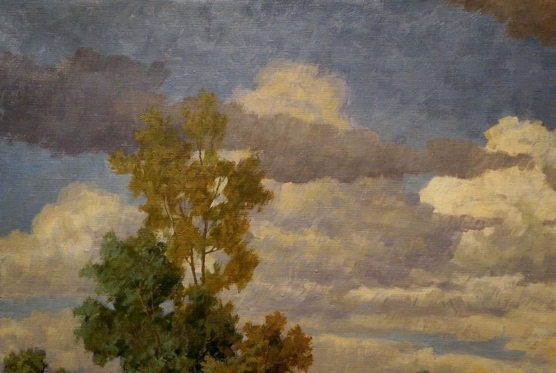 Oil painting Landscape of the village Pawlitschek - 3