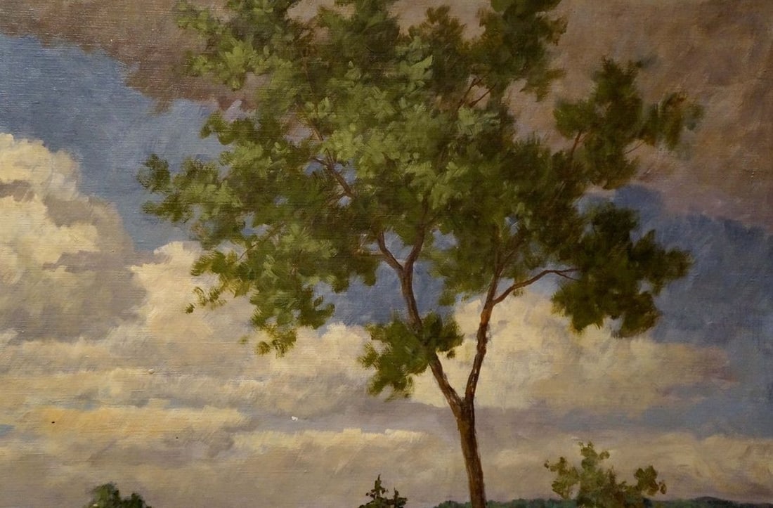 Oil painting Landscape of the village Pawlitschek - 4