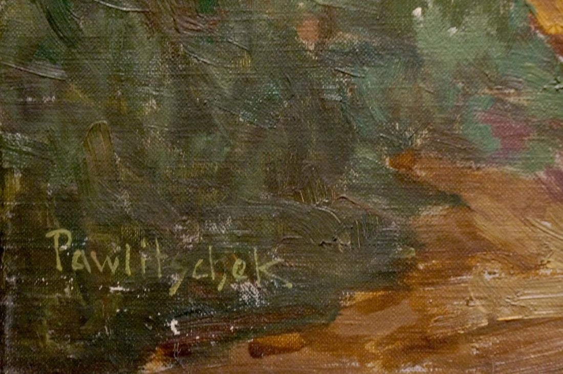 Oil painting Landscape of the village Pawlitschek - 6