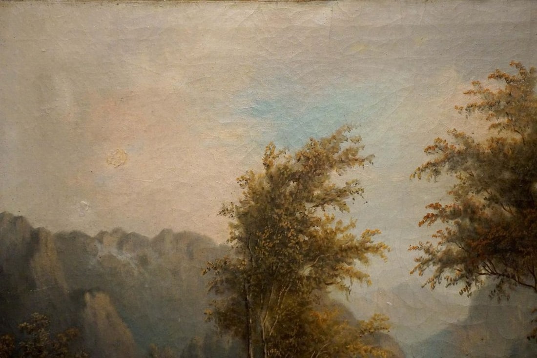 Oil painting House in the thick of the forest - 3