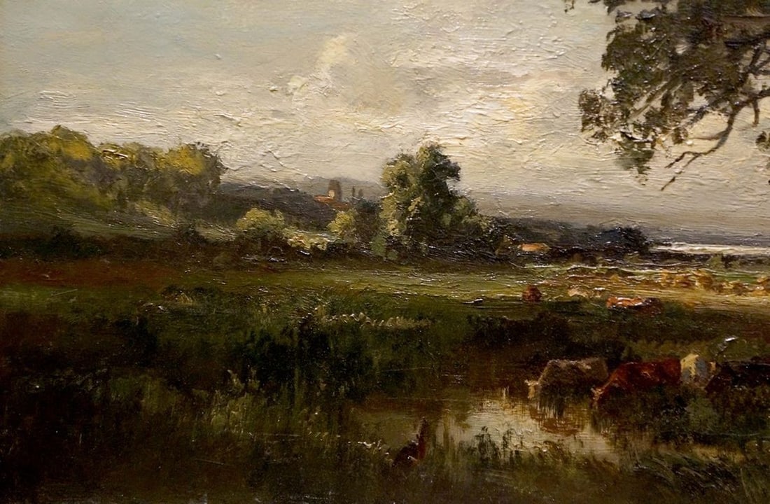 Oil painting Forest landscape Fritz Halberg-Krauss - 2