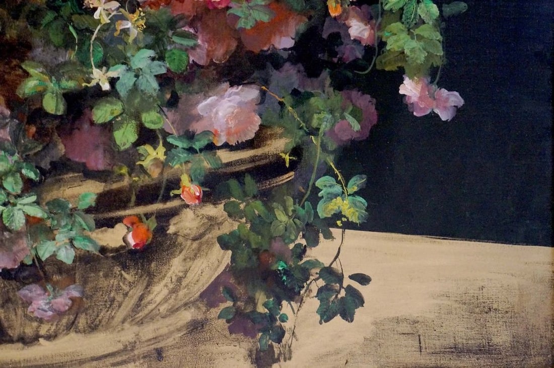 Oil painting Flowers on the balcony - 5