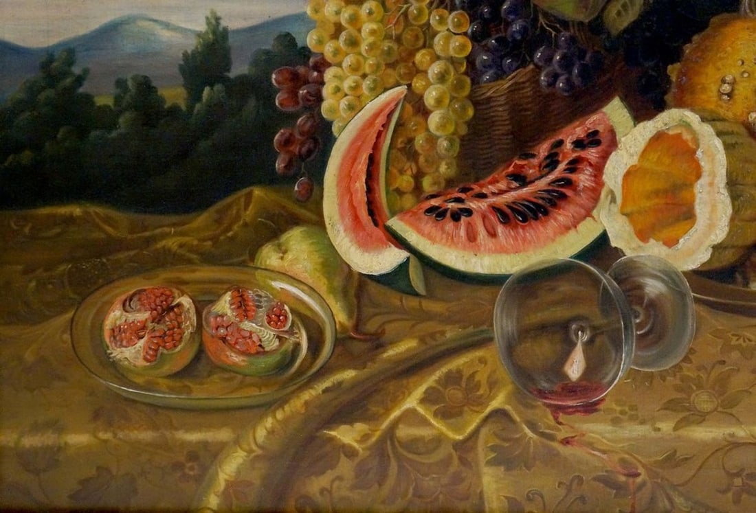 Oil painting Still life with fruit - 2