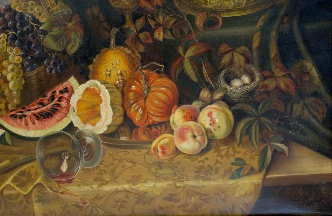 Oil painting Still life with fruit - 5