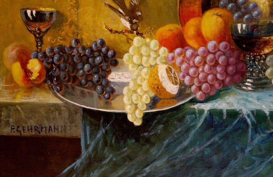 Oil painting Still life with grapes - 2