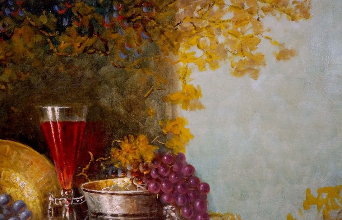 Oil painting Still life with grapes - 4