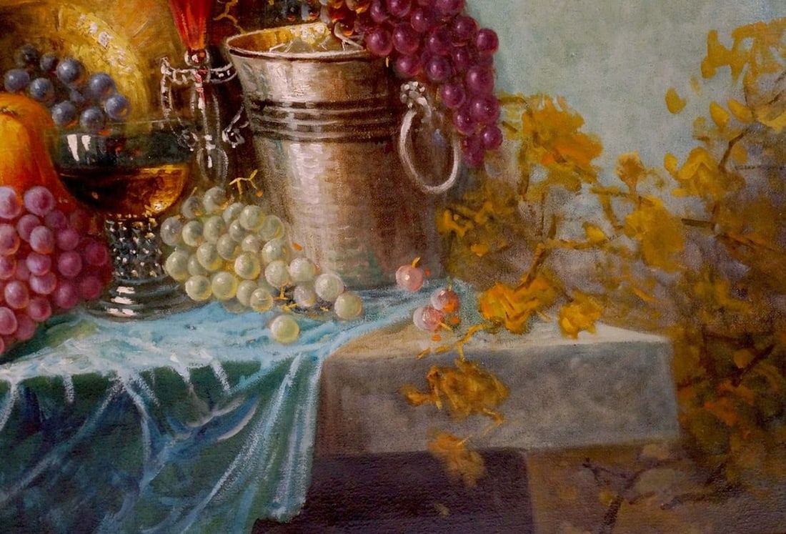 Oil painting Still life with grapes - 5