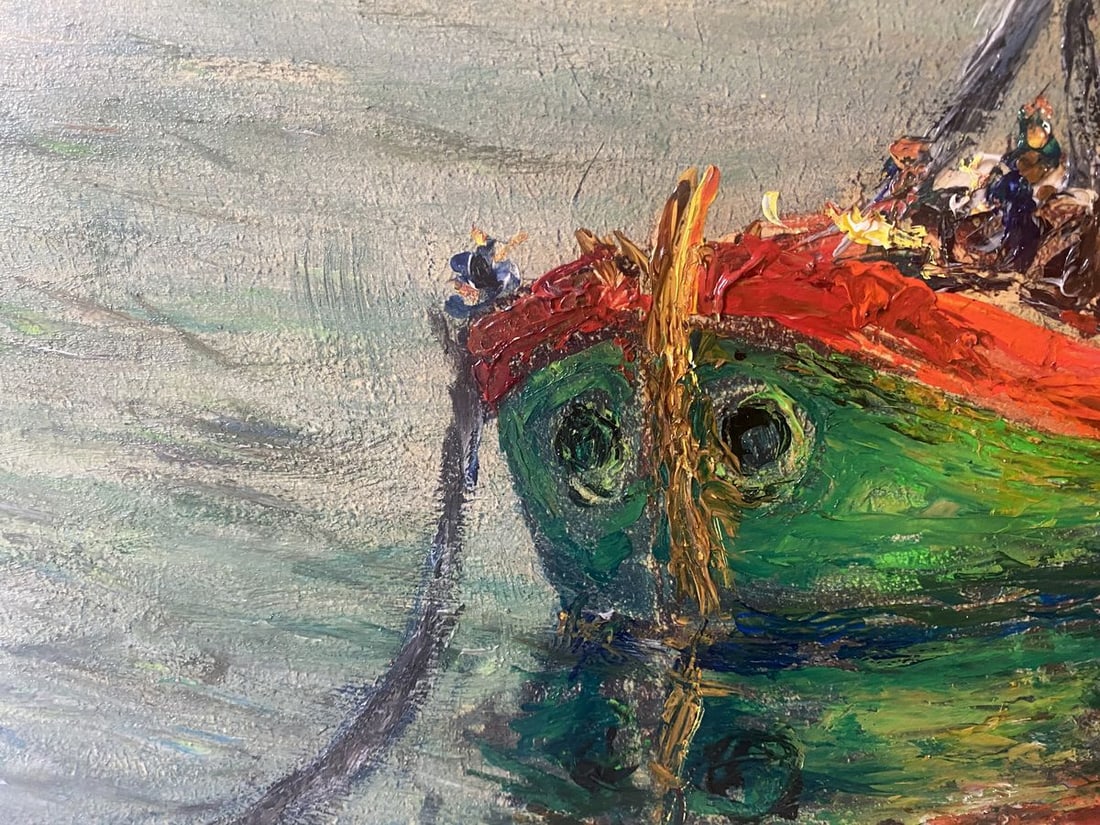 Oil painting Sailing park Unknown European artist - 4