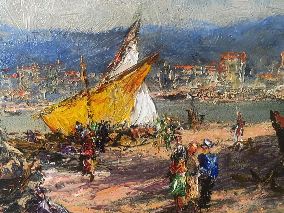 Oil painting Sailing park Unknown European artist - 6