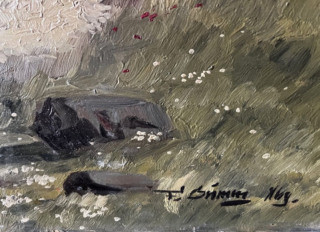 Oil painting Wheat field European artist - 6