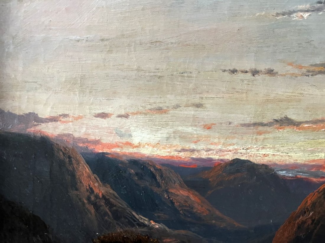 Oil painting Mountain Creek European artist - 2