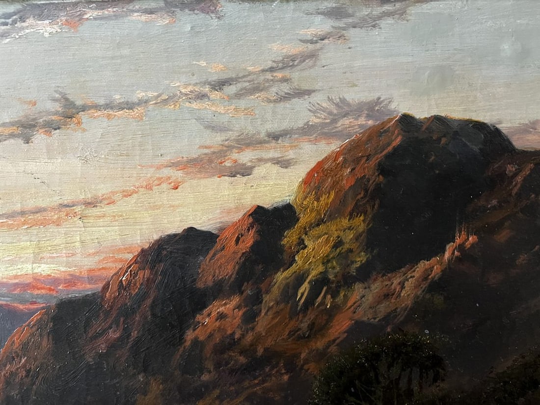 Oil painting Mountain Creek European artist - 3