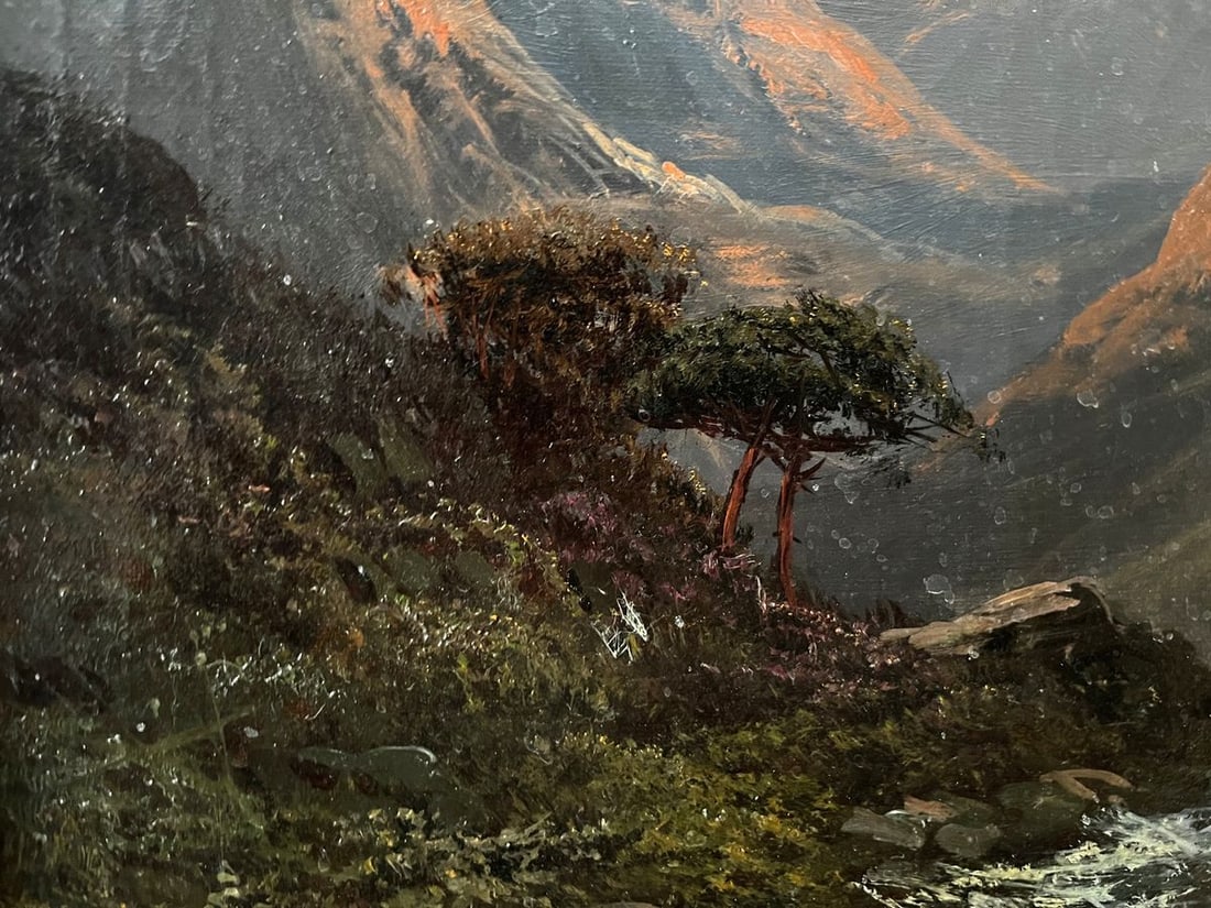 Oil painting Mountain Creek European artist - 4