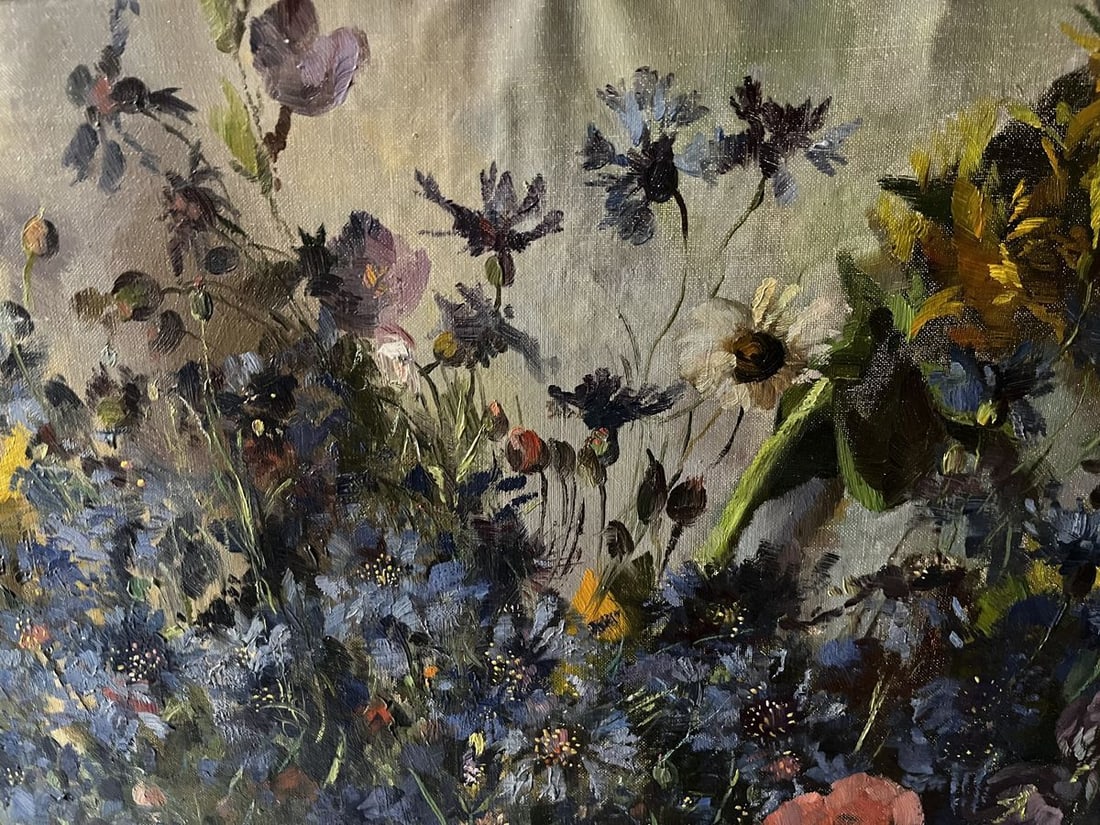 Oil painting Summer flowers Hermann Fricke - 3