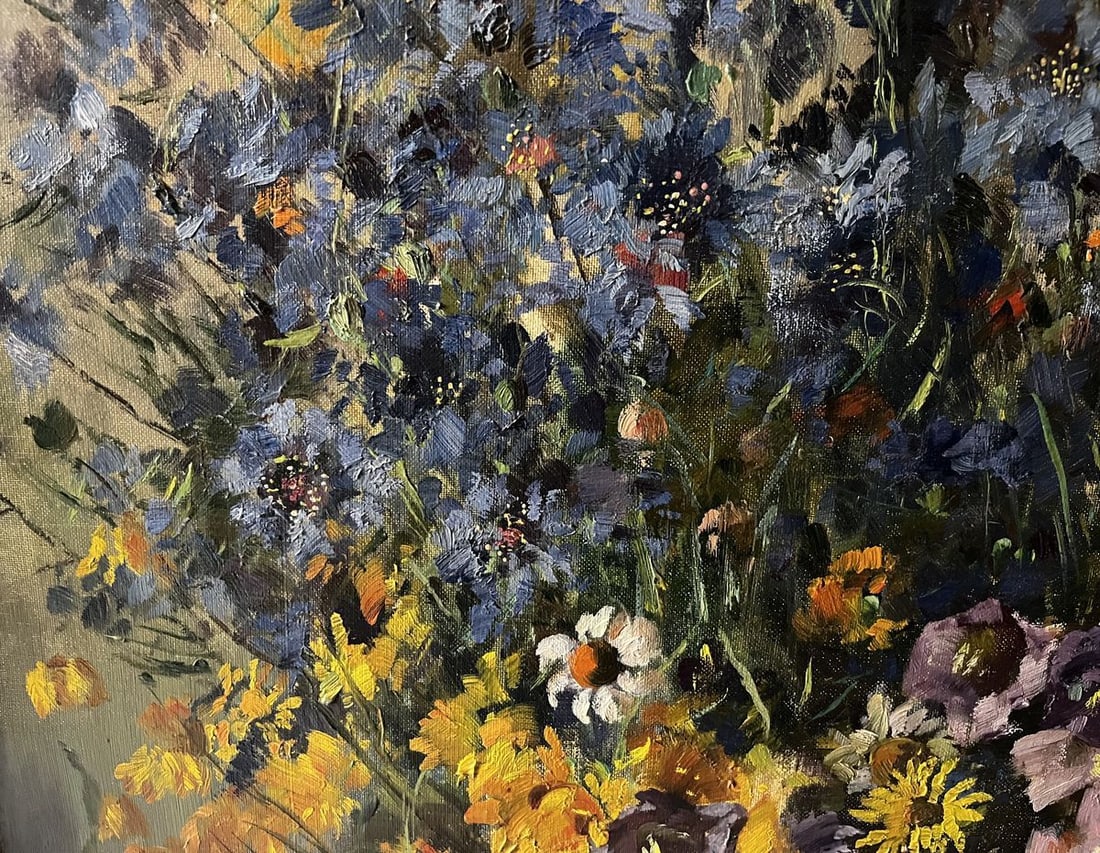 Oil painting Summer flowers Hermann Fricke - 5