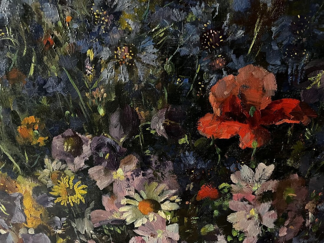Oil painting Summer flowers Hermann Fricke - 6