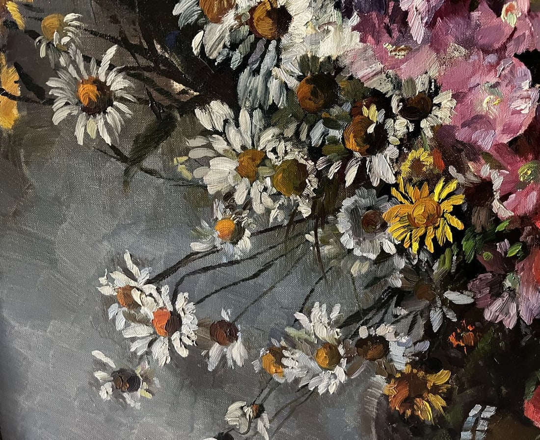 Oil painting Summer flowers Hermann Fricke - 8