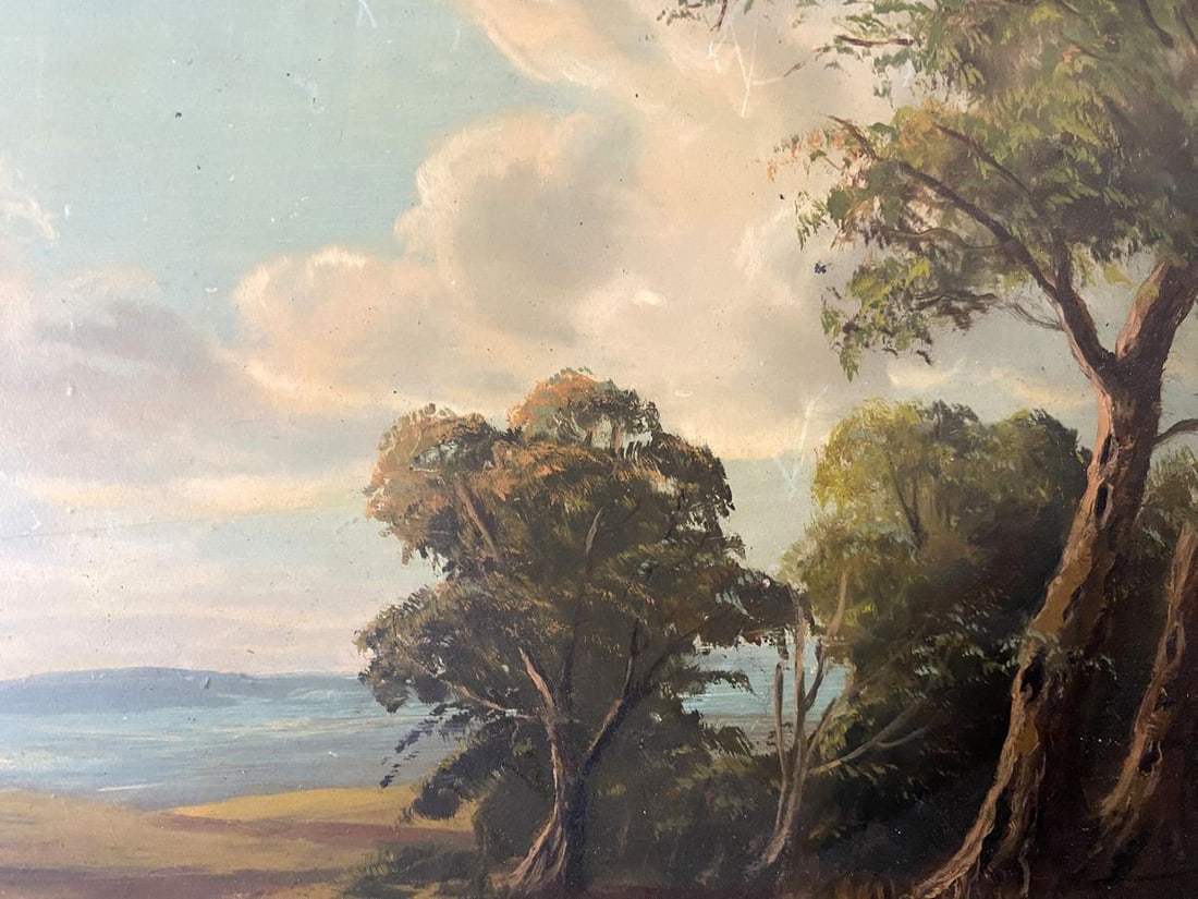 Oil painting House on the outskirts European artist - 4