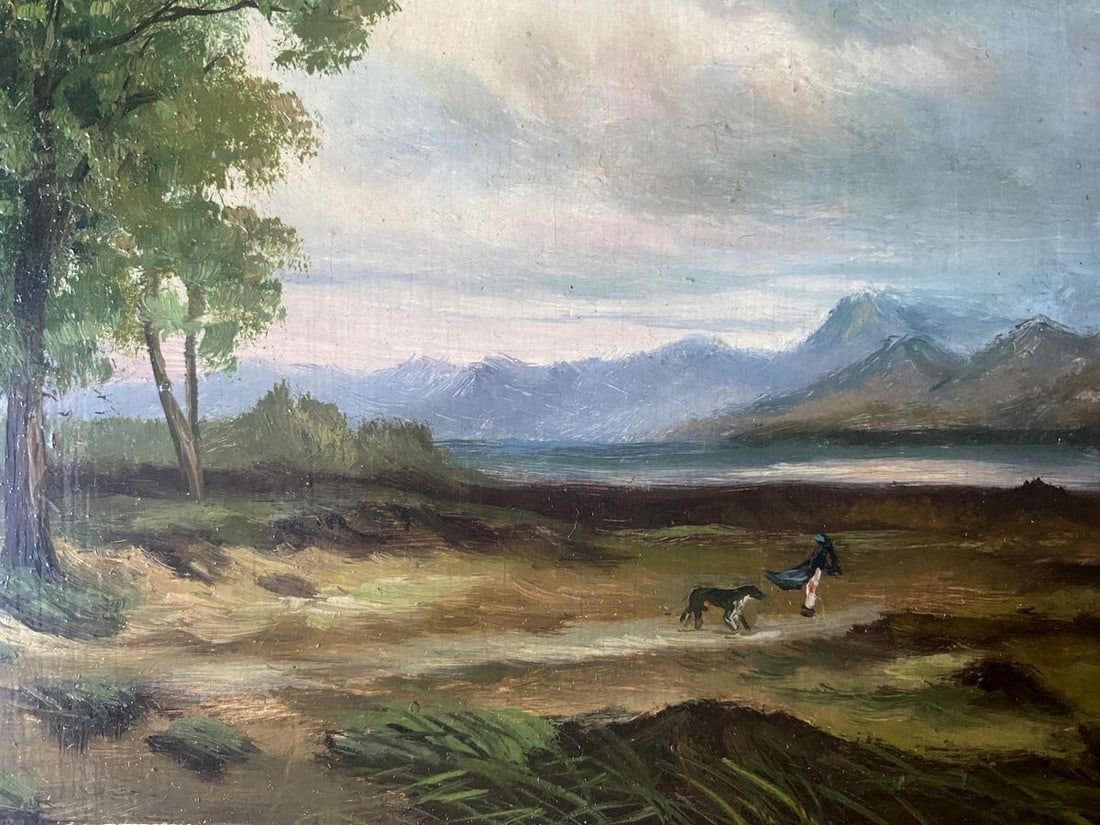 Oil painting Near the mountains European artist - 3