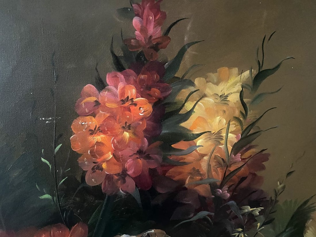 Oil painting Flowers and fruits European artist - 3