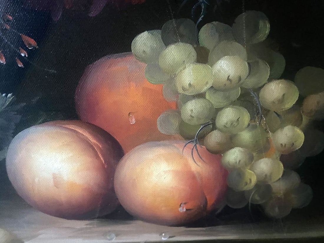 Oil painting Flowers and fruits European artist - 7
