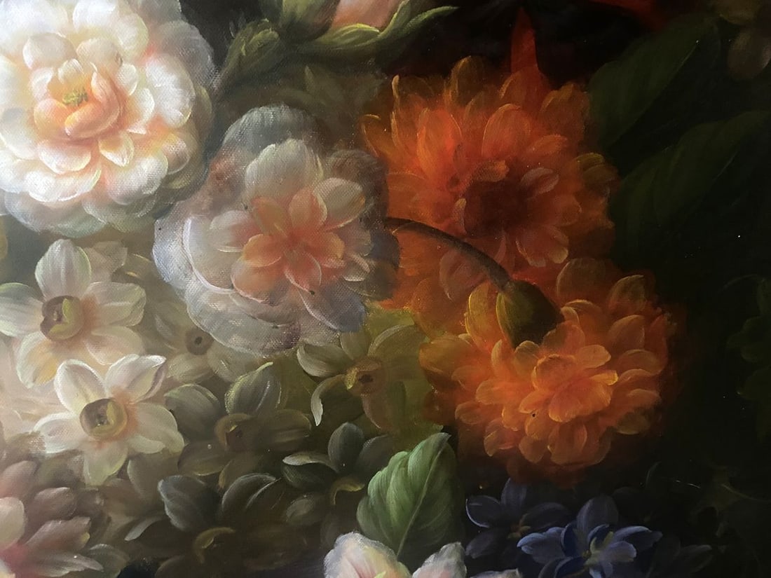 Oil painting Summer flowers European artist - 5