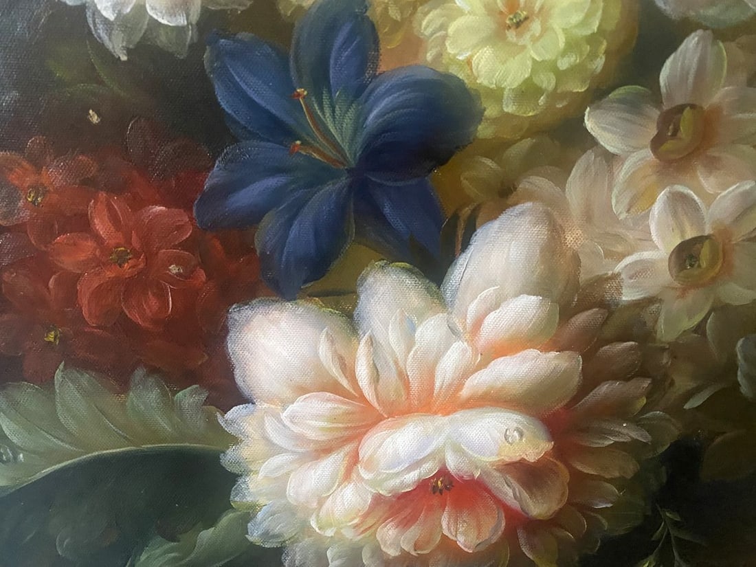 Oil painting Summer flowers European artist - 6