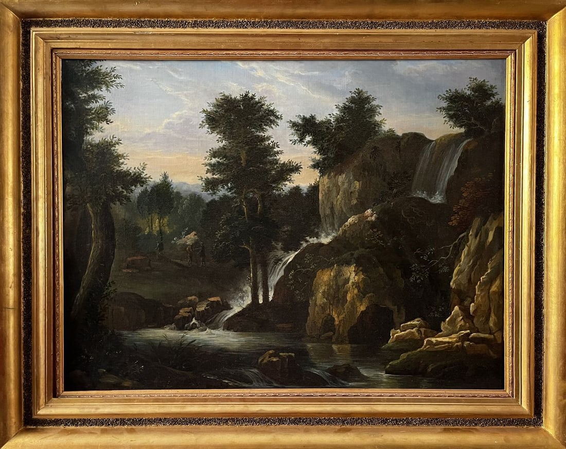Oil painting Mountain waterfall European artist (1 of 10)
