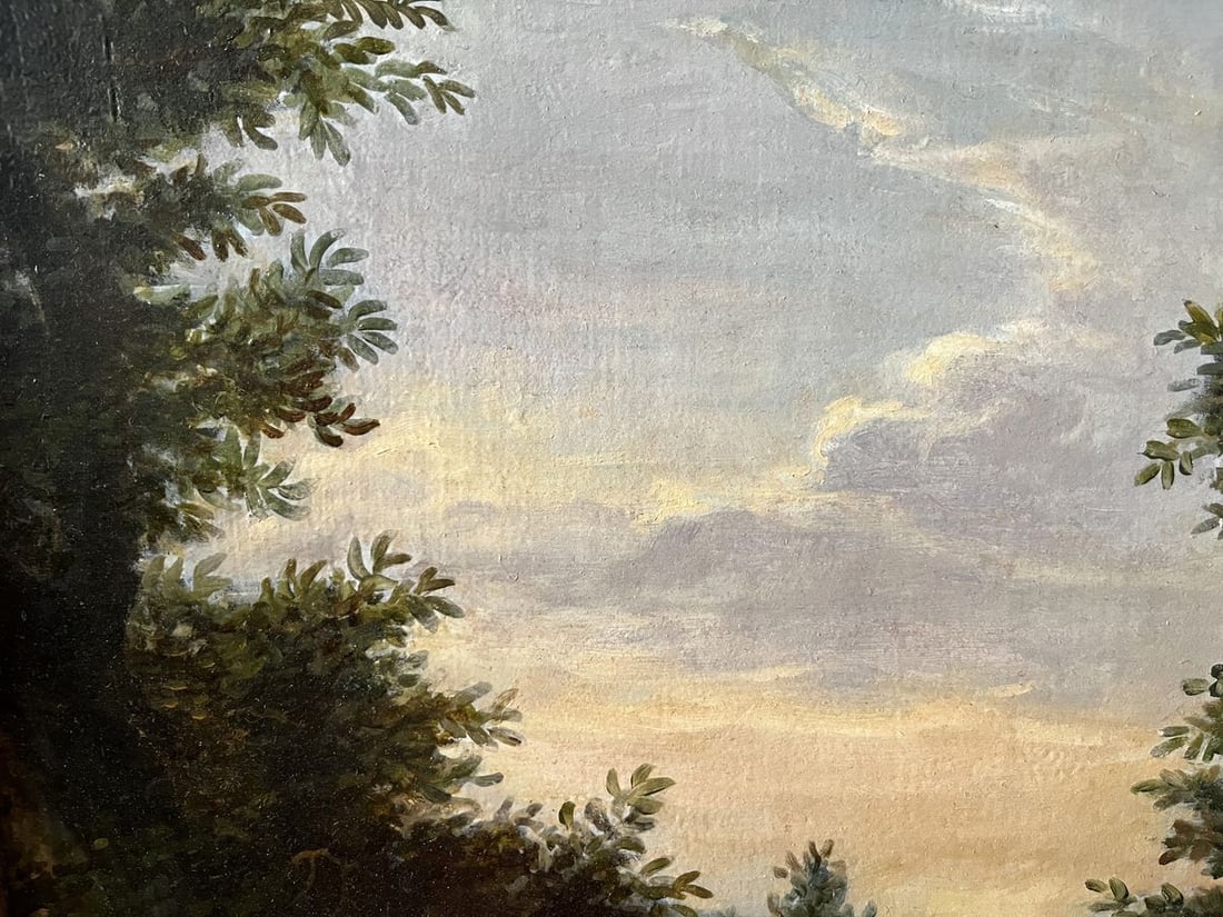 Oil painting Mountain waterfall European artist - 2