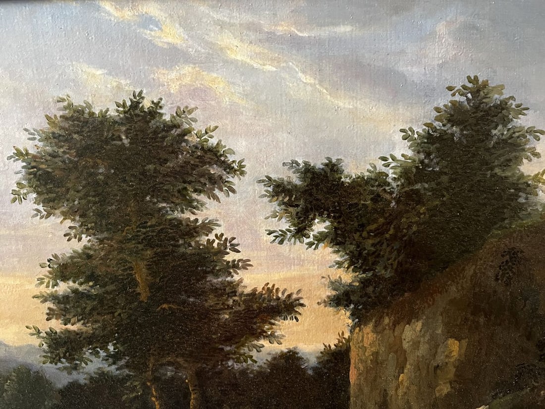 Oil painting Mountain waterfall European artist - 3