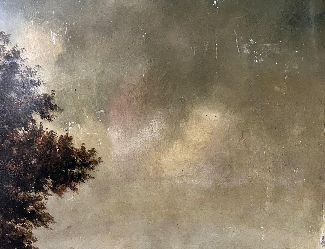 Oil painting Early morning by the river European artist - 3