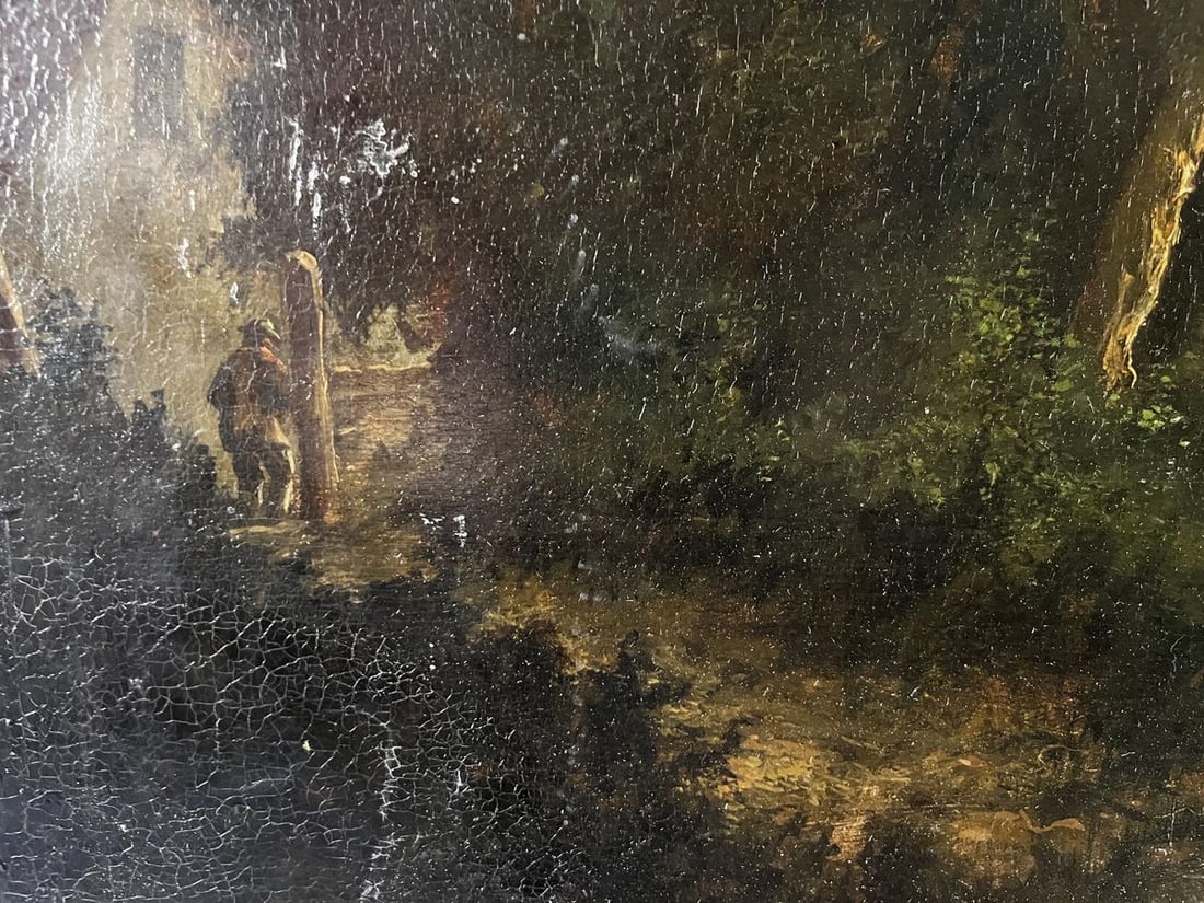 Oil painting Early morning by the river European artist - 5