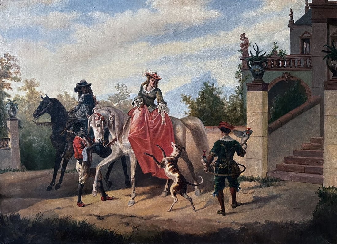Oil painting Princess European artist: Title: Oil painting Princess European artist Description: NoVerne 406*** ABOUT THIS PAINTING **** TITLE: "Princess"* ARTISTS: European artist* SIZE: 55x75 cm/'21.65x29.52 inches'* MEDIUM: oil,