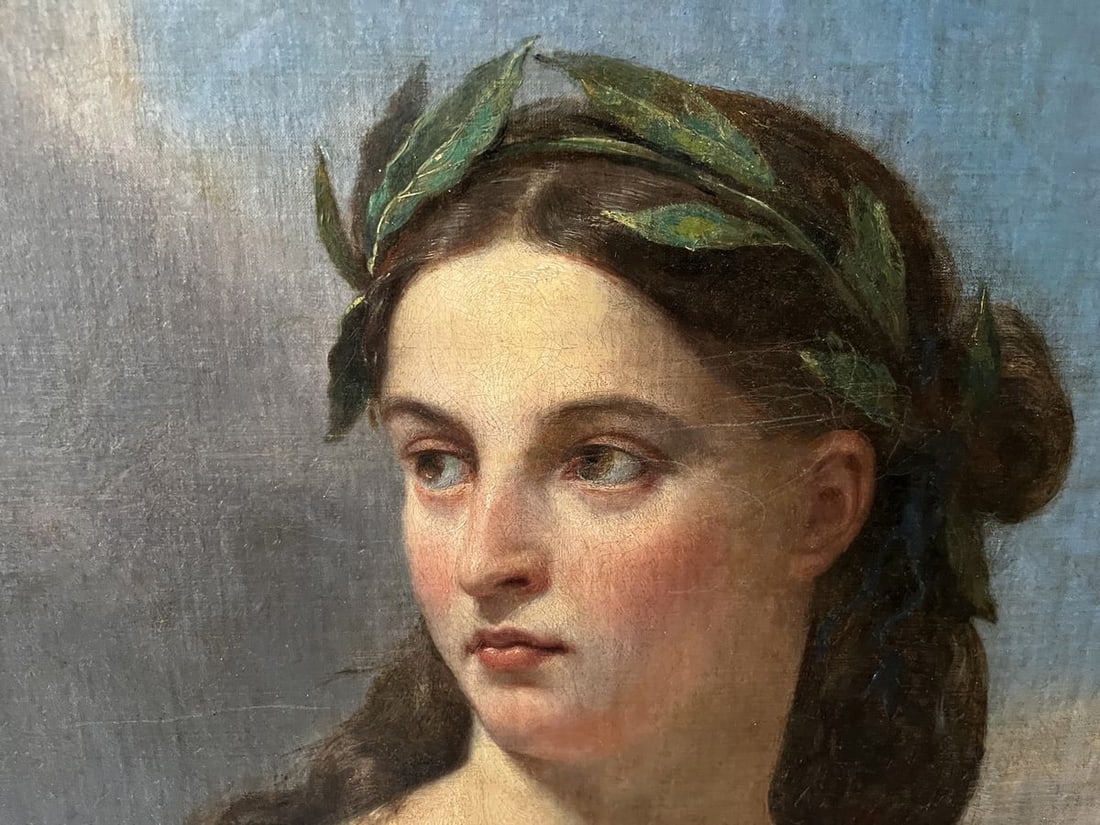 Oil painting Muse of poetry European artist - 3